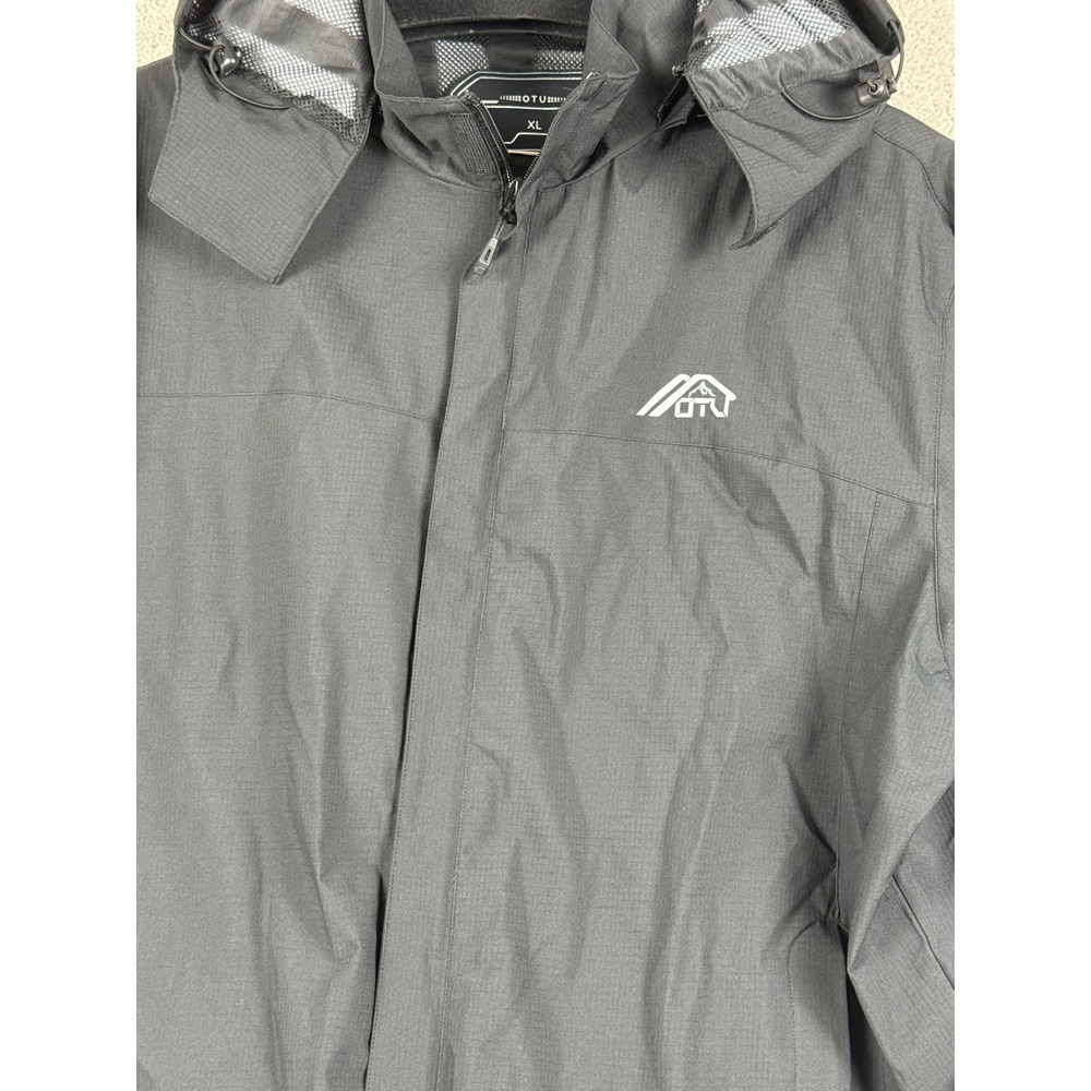 OTU Sports Mens Black Waterproof Breathable Hooded Jacket XL - Picture 11 of 11